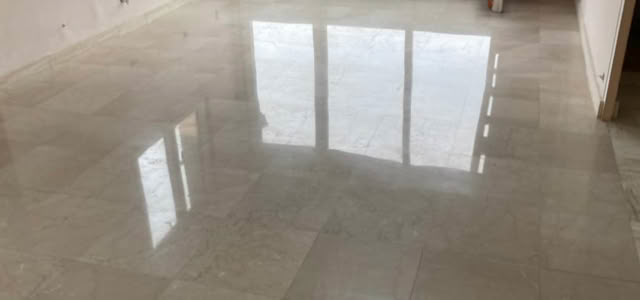 Cristallisation de sol en marbre