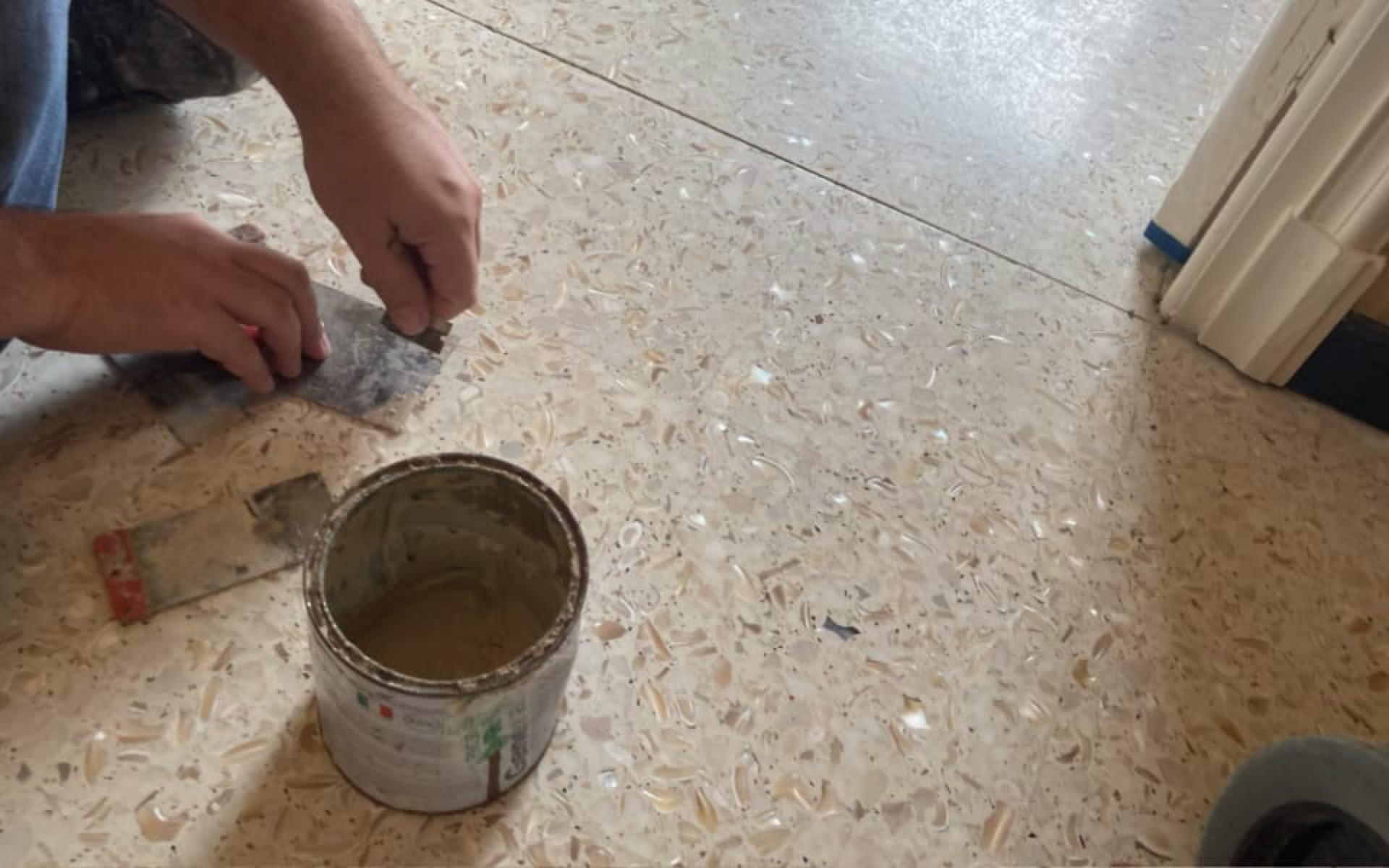 Rénovation de Terrazzo de coquillages