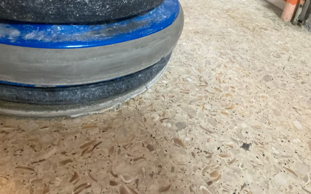 Rénovation de Terrazzo de coquillages