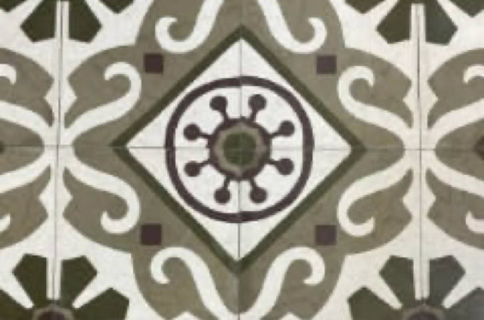 Cristallisation des carreaux de ciment